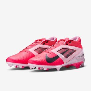 Nike Men’s Alpha Menace 4 Pro Football Cleats Pink HJ4568-600, Size 12 (New)